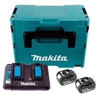 Makpac 2 Baterias 5.0Ah 18V + Cargador Doble Makita 197629-2
