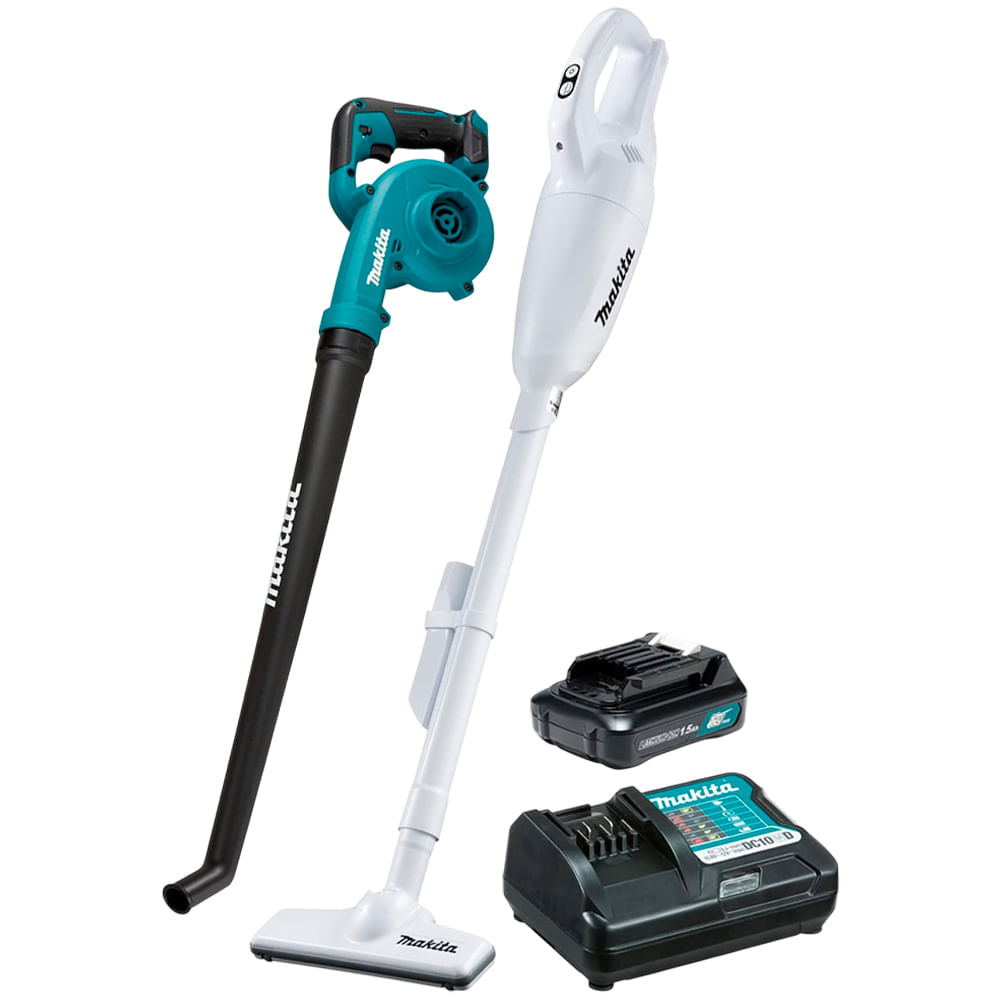 Aspiradora + Soplador Makita 12V Bl + Cargador + Batería 1.5