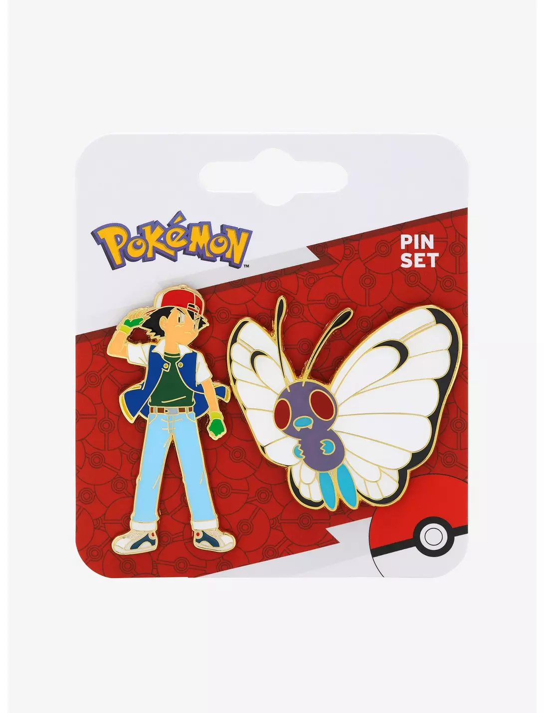 Pokemon Ash & Butterfree Enamel Pin Set