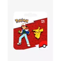 Pokemon Ash and Pikachu Enamel Pin Set