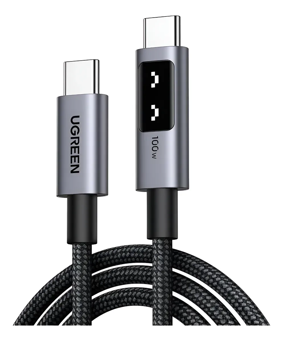 Ugreen Cable Usb-c A Usb-c 100w Qc Con Pantalla Led 1M