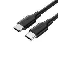 Cable Ugreen USB-C a USB-C 60W 1m negro, carga rápida 3A