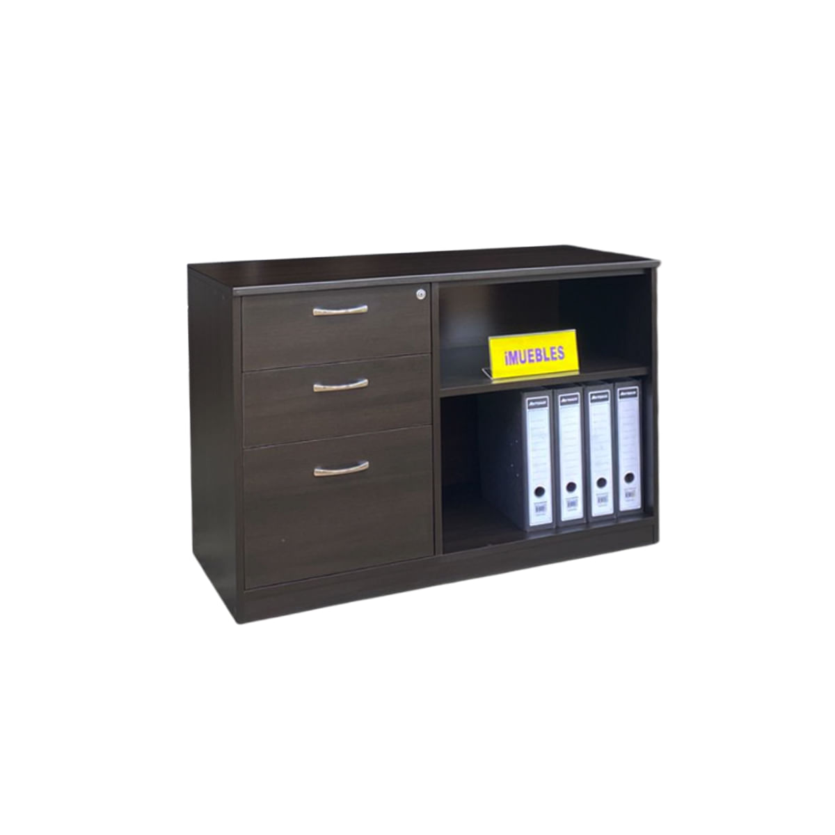 Credenza para oficina EFES - Cajón para carpetas colgantes color Wengue - TEMEL