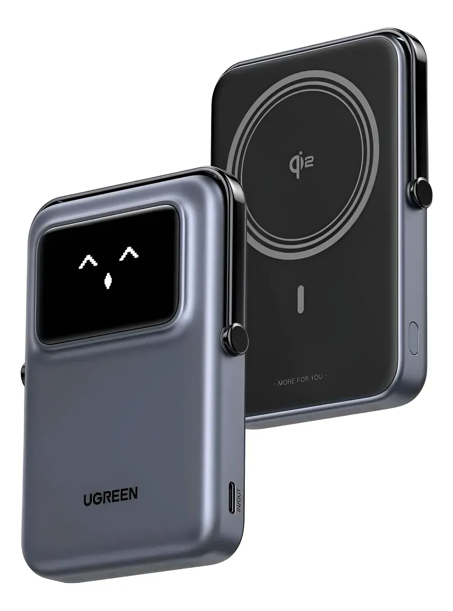 Ugreen Pb571 Power Bank Inalambrico Magnetico 5000 Mah 20w Gris