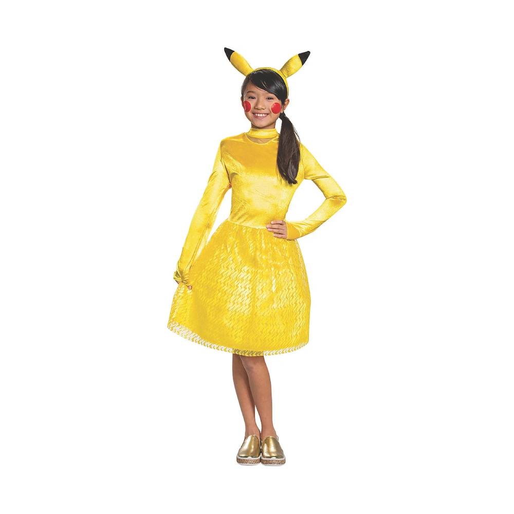 Pokemon Cosplay Niña Clasico Pikachu Talla L 10 12
