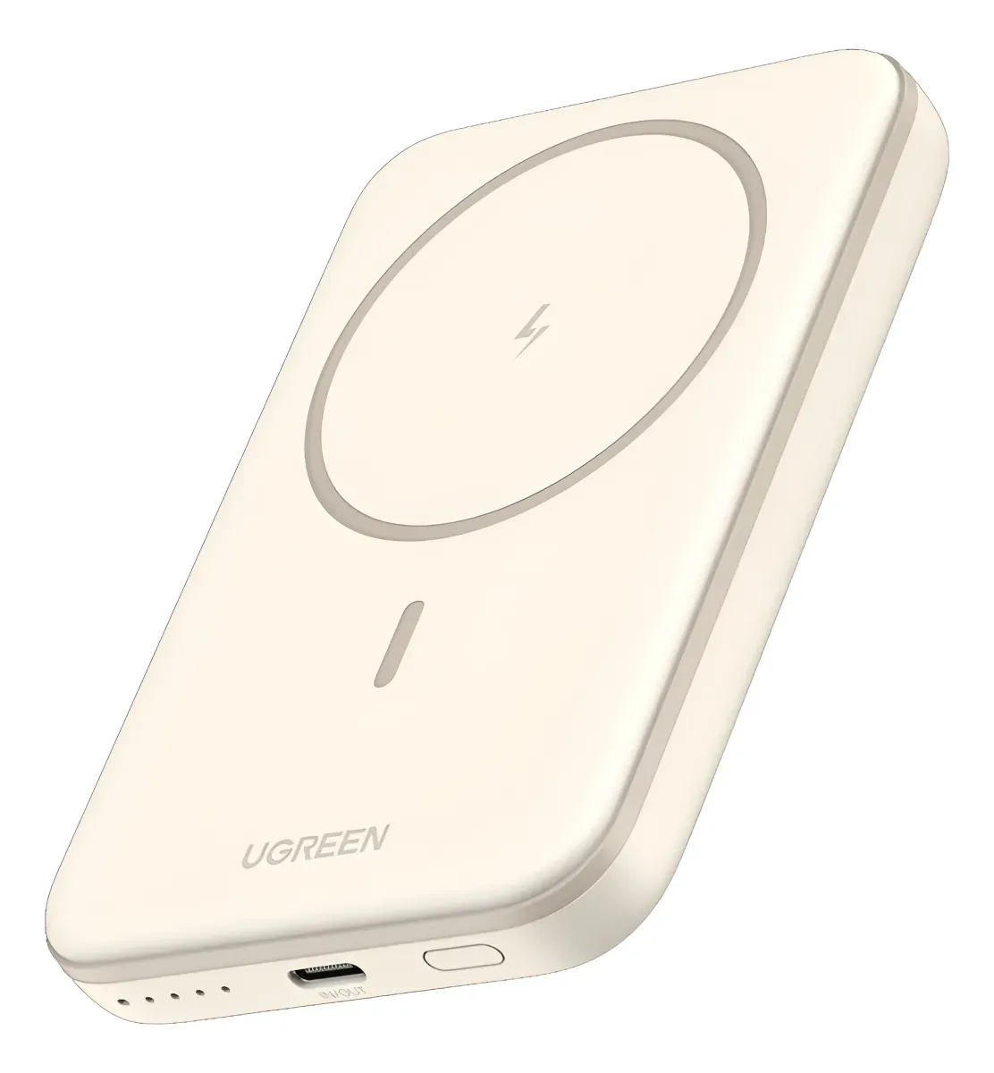 Cargador inalámbrico Power Bank Ugreen 5000 mah 15 W blanco