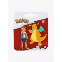 Pokemon Ash & Dragonite Enamel Pin Set