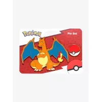 POKEMON CHARIZARD AND POKEBAL PIN SET