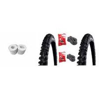 2LLANTAS KENDA+CAMARAS+BANDAS ANTIPINCHAZOS PARA BICICLETA ARO 26
