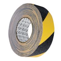Rollo 18 m de cinta antiderrapante ama/negra 50mm c/abrasivo