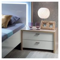 Mesa de Noche Glory Color Sonoma\Blanco TU MESITA
