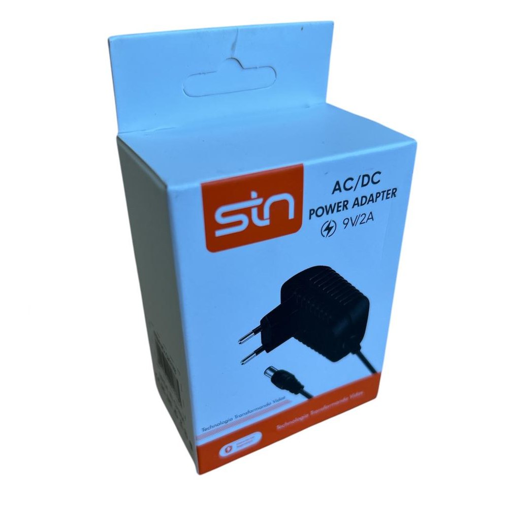 Adaptador de corriente 9V2A fuente alimentación punta 5.5 x 2.5mm aros luz led