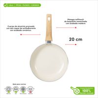 Sartén de Cerámica Blanca ILKO 20cm