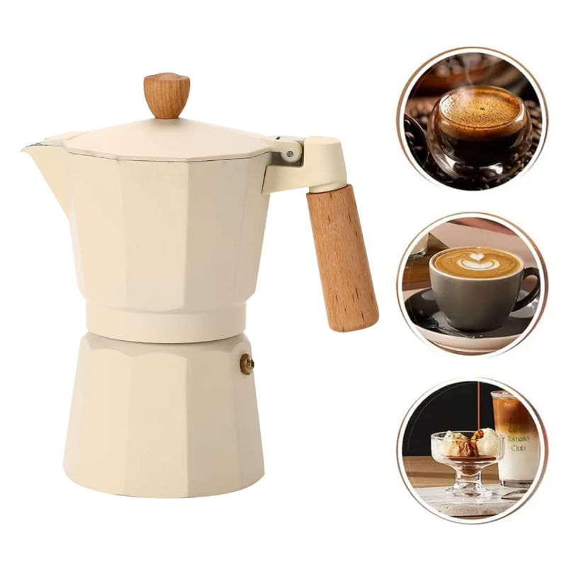 Cafetera Moka Italiana Elegante Crema 9 Tazas – 450ml