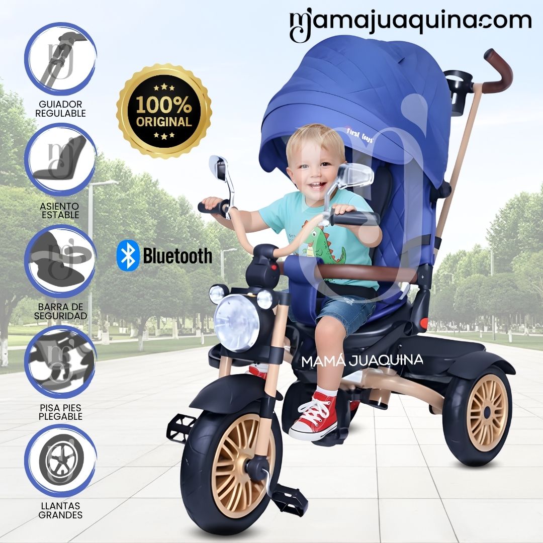 Triciclo Guiador para Niños «TOYS WALK» Azul