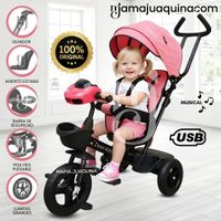 Triciclo Guiador Kids «CUTE AVENTURE» Pink