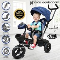 Triciclo Guiador Kids «CUTE AVENTURE» Blue