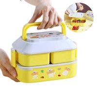 Lonchera Para Niños De 3 Divisiones Amarillo