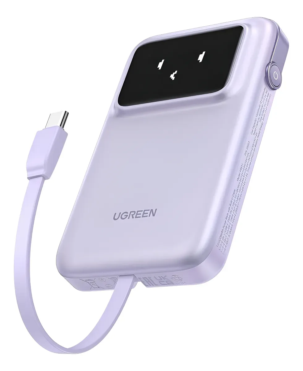 Cargador Ugreen Pb511 Usb-c 30w Power Bank 10000mah 35603b Color Morado