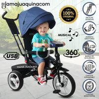 Triciclo Guiador Kids «PEDAL BABY» Blue