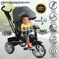 Triciclo Guiador Kids «PEDAL BABY» Gray