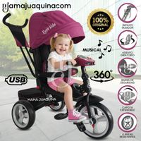 Triciclo Guiador Kids «PEDAL BABY» Purple