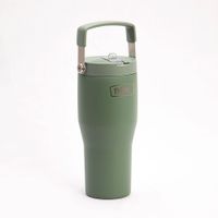 VASO TÉRMICO 850 ML THERMOS PARA LÍQUIDOS STRAW OUTDO VERDE