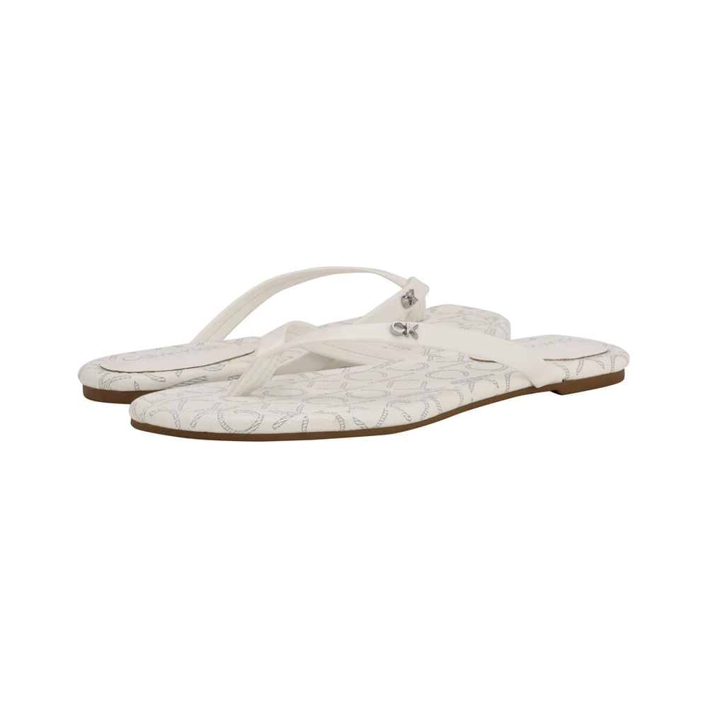 Sandalia Calvin Klein Cruzy White Dama Talla 6 5