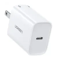 Cargador Ugreen USB Tipo C 20W Carga Rápida CD137 Original Blanco