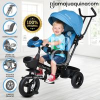 Triciclo Guiador Kids «CUTE AVENTURE» Light Blue