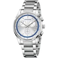 Reloj Calvin Klein Completion Chrono KAM27146 Suizo Fecha Acero Inoxidable Plateado