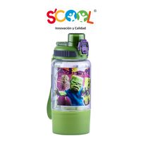 Botella Scool Minecraft Porta Snack 500Ml