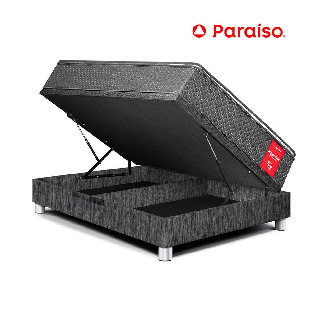 Cama Boxet Super Star 2 Plazas Charcoal