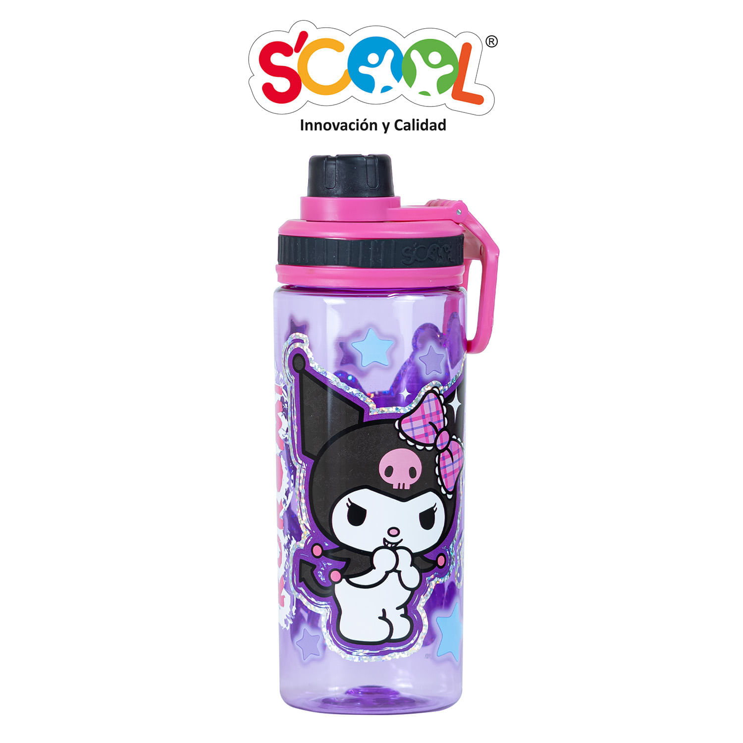 Botella Scool Kuromi Pc Tapa Rosca 500Ml
