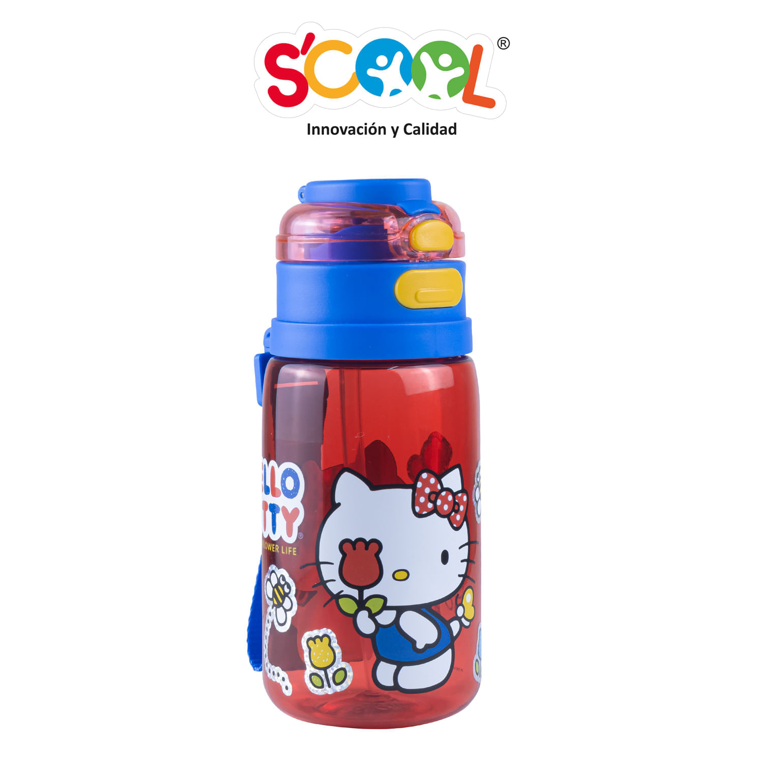 Botella Scool Hello Kitty Doble Toma 600Ml