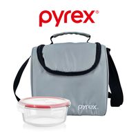 Lonchera Pyrex Recta Clásica Gris Claro Con Refractario