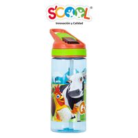 Botella Scool La Granja De Zenon Pc Con Caña 450Ml