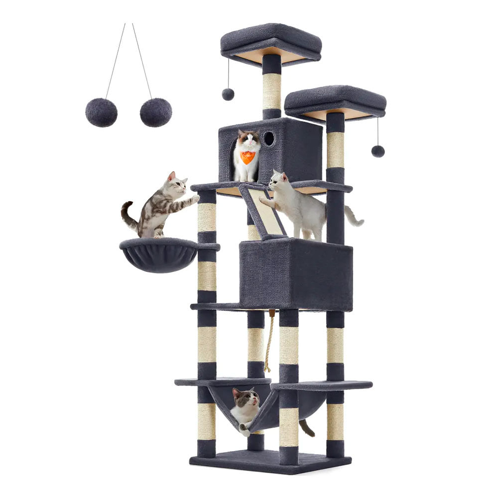 Gimnasio Gris De 2 Metros Para Gatos