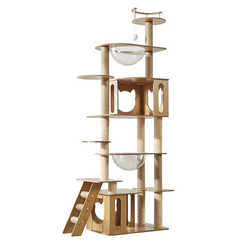 Gimnasio De Madera De 195cm De Alto Para Gatos