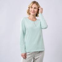 Polo Pijama Mujer Round Zafin Manga Larga Algodón