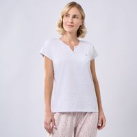 Polo Pijama Mujer Pico Zafin Manga Corta Algodón