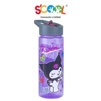 Botella Scool Kuromi Pp Con Caña 590Ml