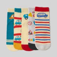 Medias Para Bebe Recien Nacido Baby Circus Pack X5 Cars T0