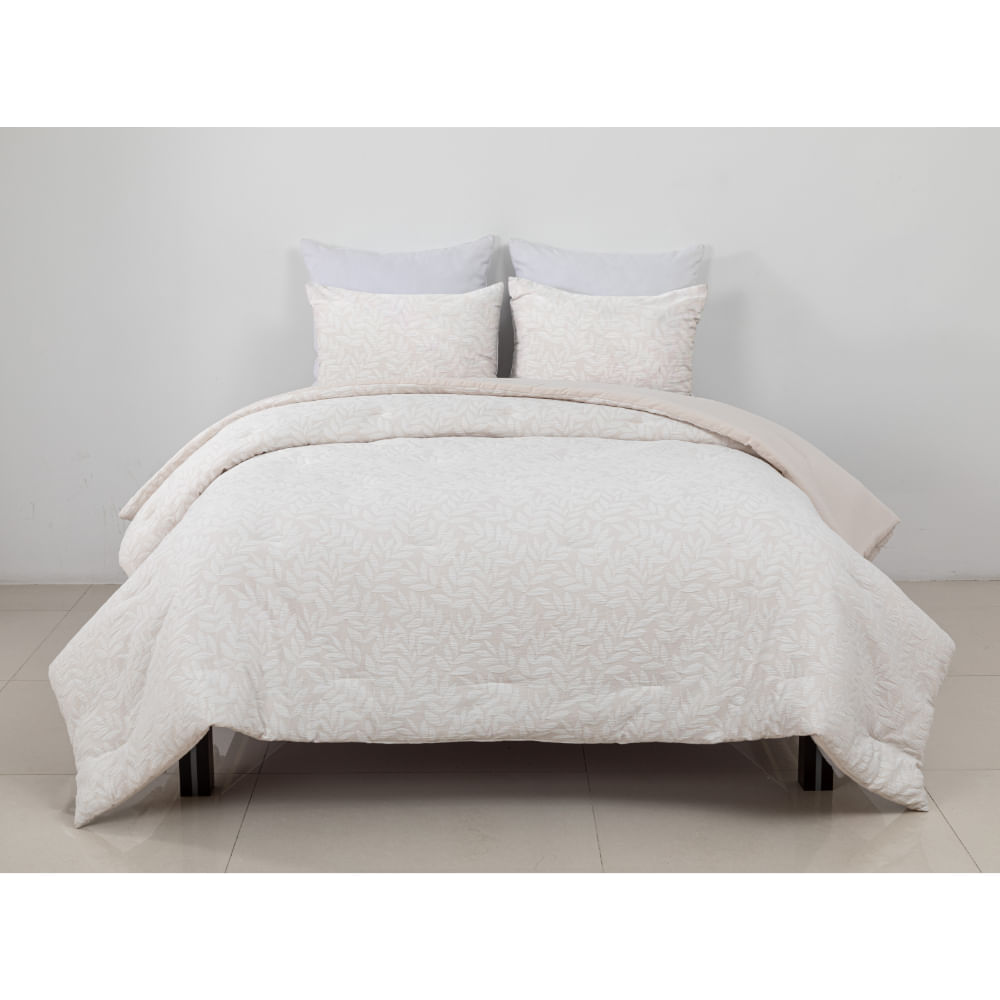 Edredon Pv26 Print 50% Algodón Hojas Jacqueen King