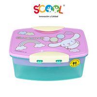 Taper Scool Cinnamoroll Con Divisiones Y Cubiertos 1.1Lt