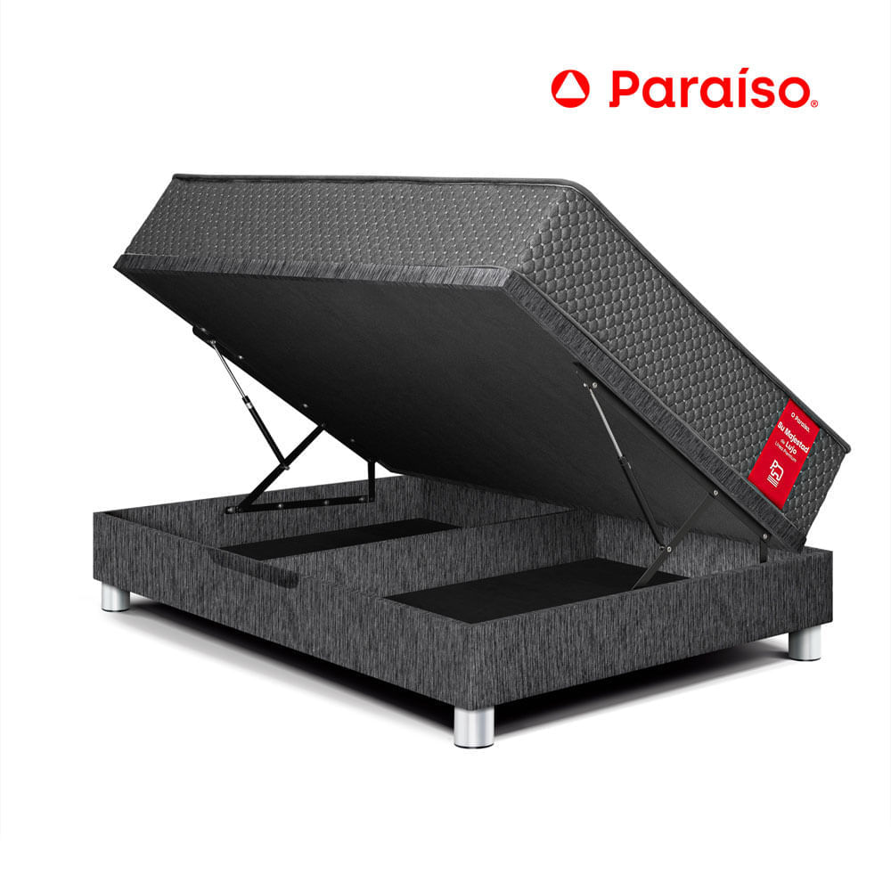 Cama Boxet Su Majestad 1.5 Plazas Charcoal