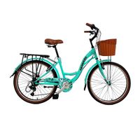 Bicicleta Monark Niña Romantic Teen Aro 24 Verde Agua