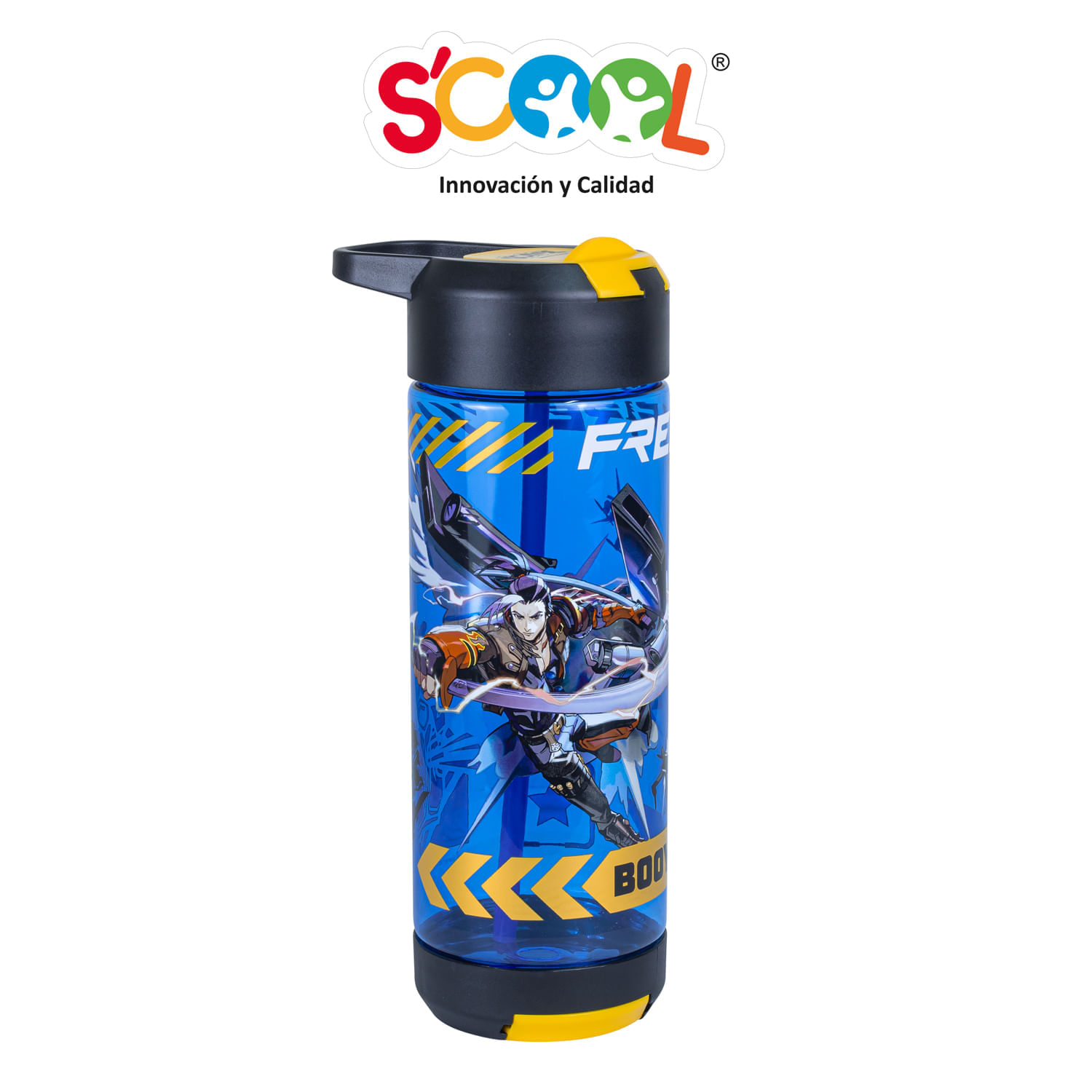 Botella Scool Free Fire Blue Pc Smart 700Ml