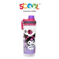 Botella Scool Kuromi Pc Tapa Rosca 600Ml
