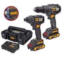 COMBO TALADRO PERCUTOR ATORNILLADOR DE IMPACTO 215Nm BRUSHLES 18V CAT